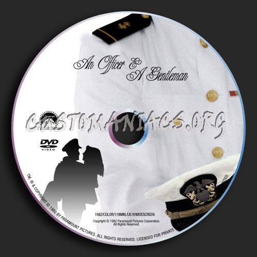 An Officer and a Gentleman dvd label