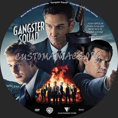 Gangster Squad dvd label