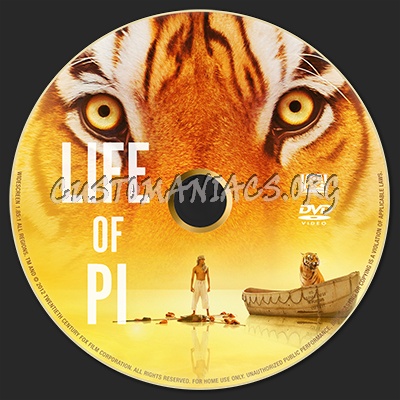 Life of Pi dvd label