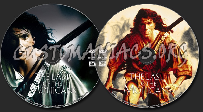 The Last of the Mohicans dvd label