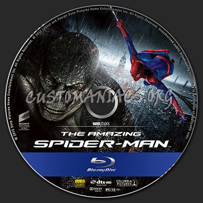 The Amazing Spider-Man blu-ray label