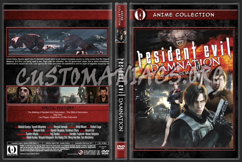 Anime Collection Resident Evil Damnation dvd cover