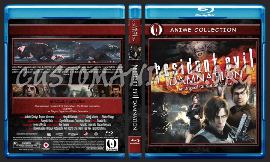 Anime Collection Resident Evil Damnation blu-ray cover