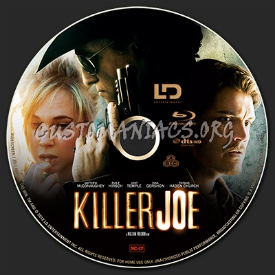 Killer Joe blu-ray label