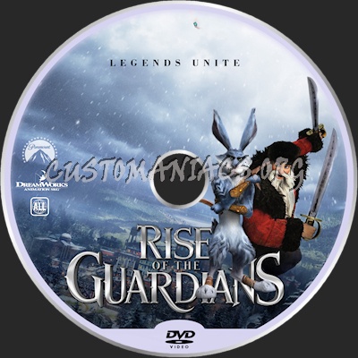 Rise of the Guardians dvd label