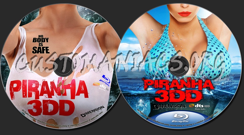 Piranha 3DD blu-ray label