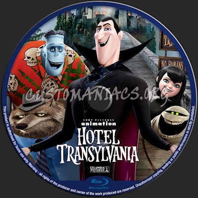 Hotel Transylvania blu-ray label