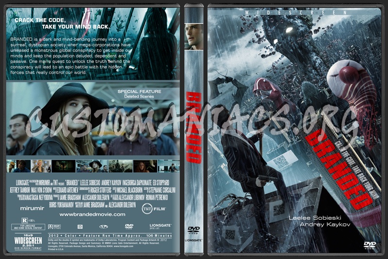 Branded dvd cover