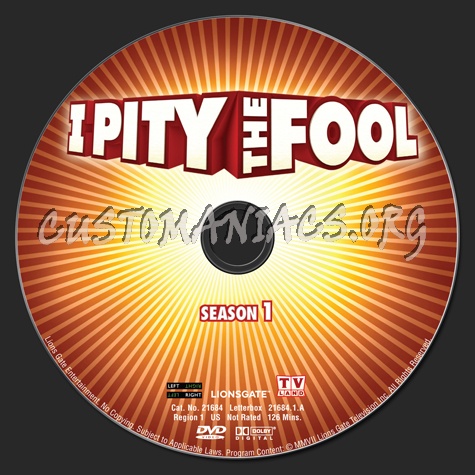 I Pity the Fool Season 1 dvd label