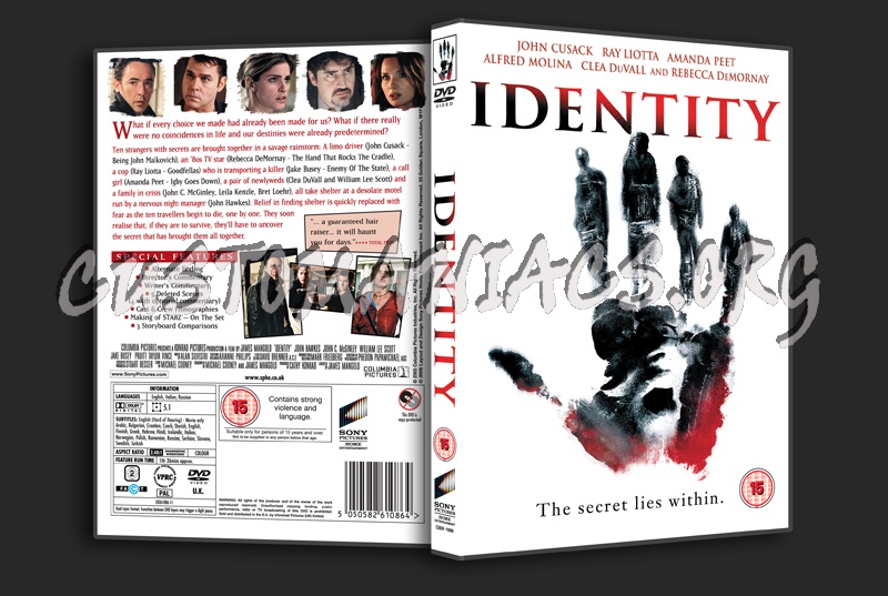 Identity dvd cover