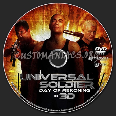 Universal Soldier: Day of Reckoning (3D ) dvd label