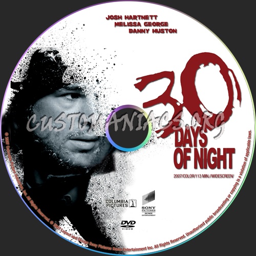 30 Days of Night dvd label