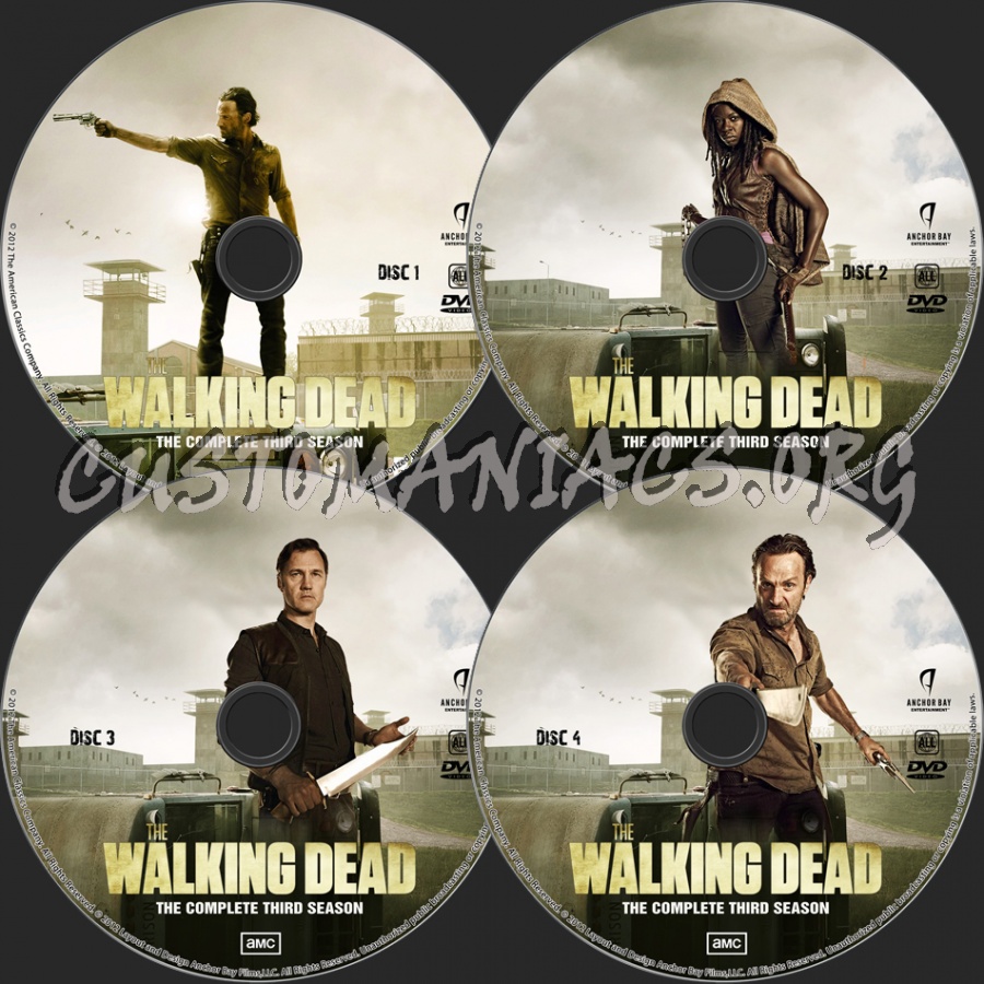 The Walking Dead s3 dvd label