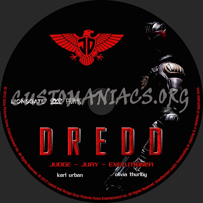 Dredd dvd label