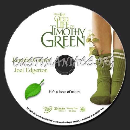 The Odd Life Of Timothy Green dvd label