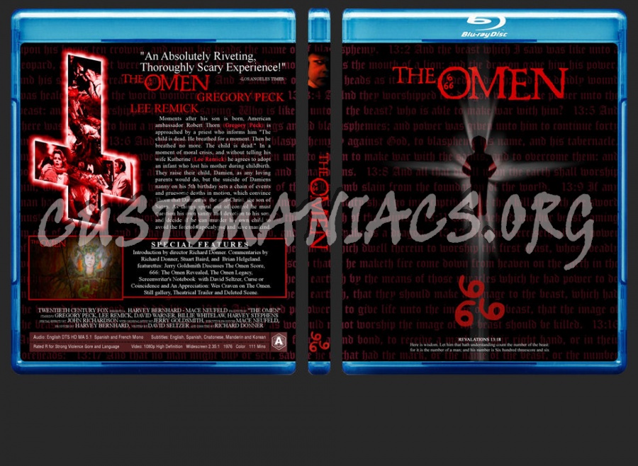 The Omen 1976 blu-ray cover