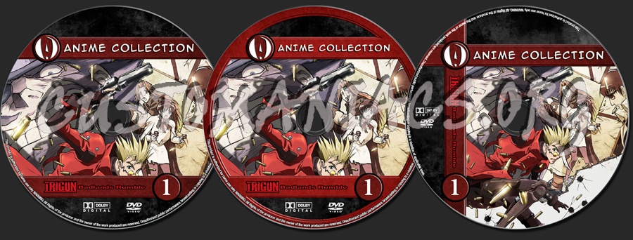 Anime Collection Trigun Badlands Rumble dvd label