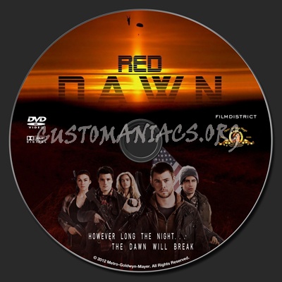 Red Dawn (2012) dvd label