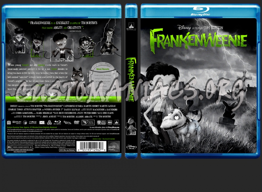 Frankenweenie blu-ray cover