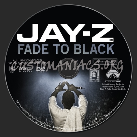 Jay-Z Fade to Black dvd label