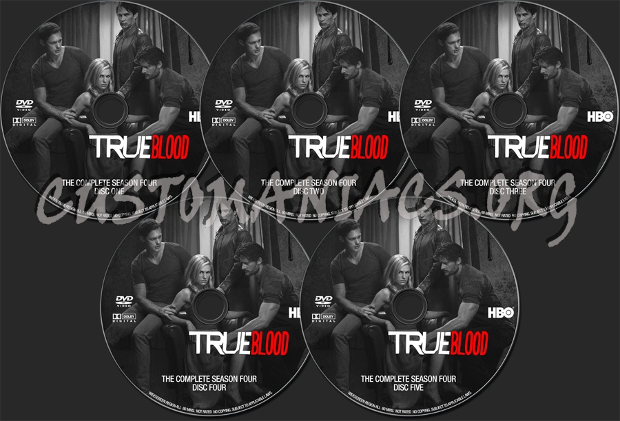 True Blood Season Four dvd label