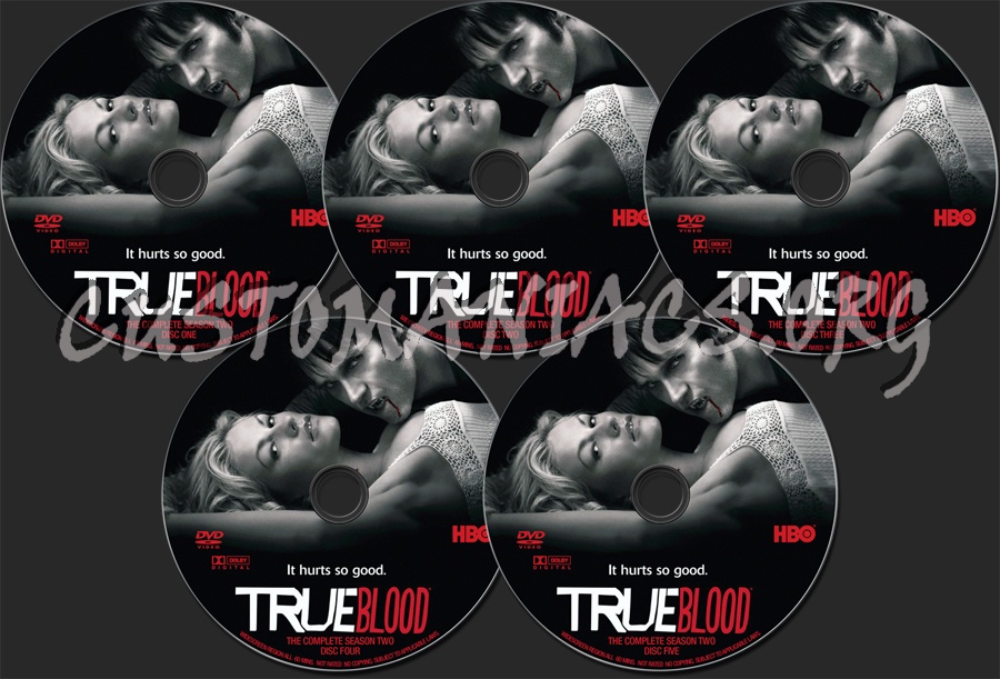 True Blood Season Two dvd label