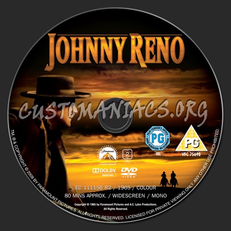 johnny Reno dvd label