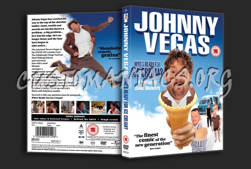 Johnny Vegas Who's Ready for Ice Cream dvd cover