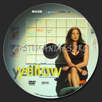 Yellow dvd label