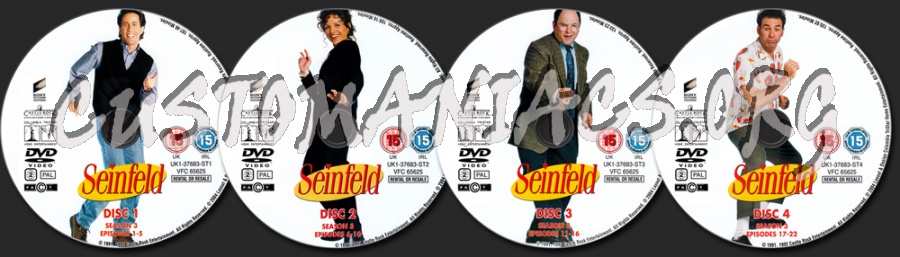 Seinfeld Season 3 dvd label