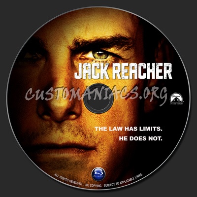 Jack Reacher (2013) blu-ray label