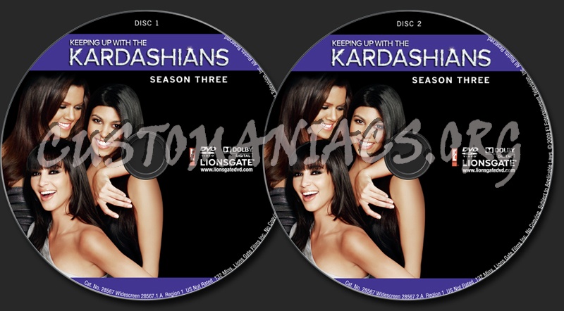 Keeping Up with the Kardashians Season 3 dvd label