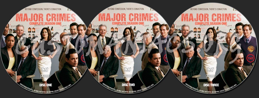 Major Crimes Season One dvd label