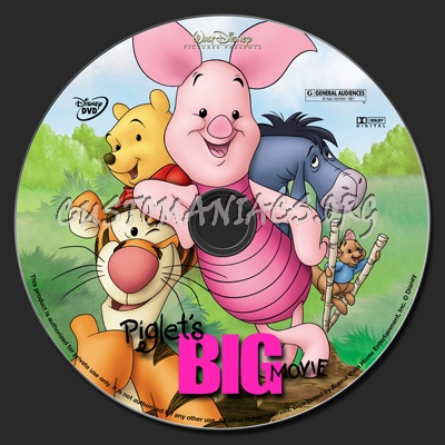 Piglet's Big Movie dvd label