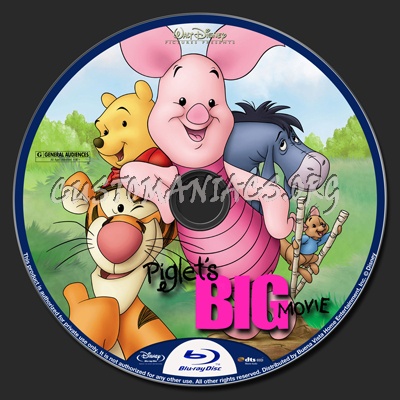 Piglet's Big Movie blu-ray label