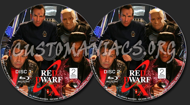 Red Dwarf X blu-ray label