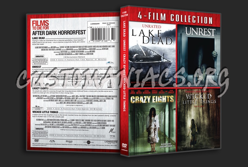 Lake Dead / Unrest / Crazy Eights / Wicked little Things dvd cover