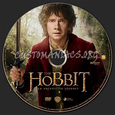 The Hobbit: An Unexpected Journey dvd label