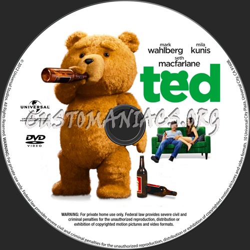 Ted dvd label