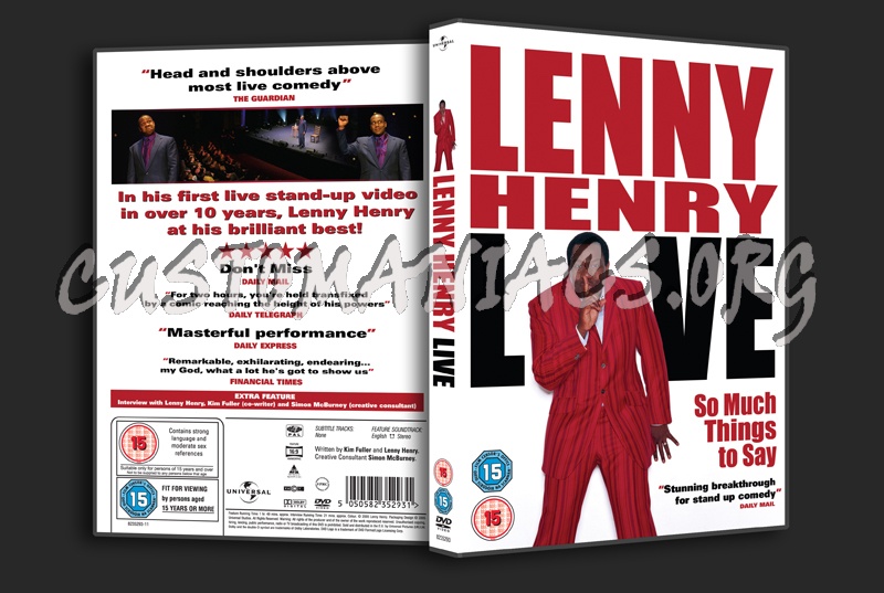 Lenny Henry Live dvd cover