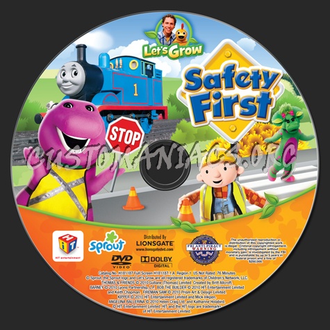 Let's Grow Safety First dvd label