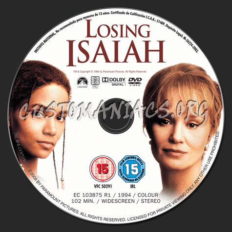 Losing Isaiah dvd label