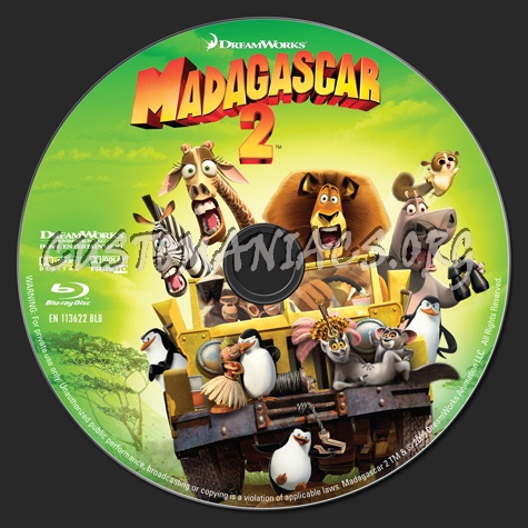 Madagascar 2 blu-ray label