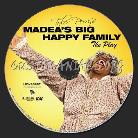 Madea's Big Happy Family the Play dvd label