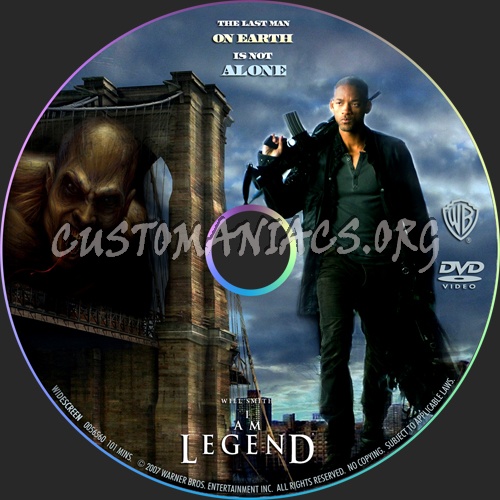 I am Legend dvd label