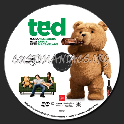 Ted dvd label