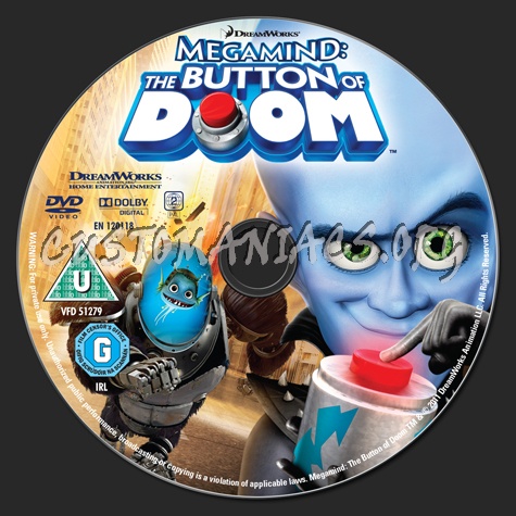 Megamind The Button of Boom dvd label