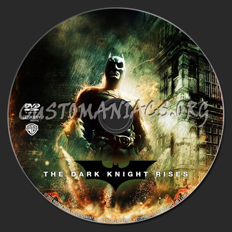 The Dark Knight Rises dvd label