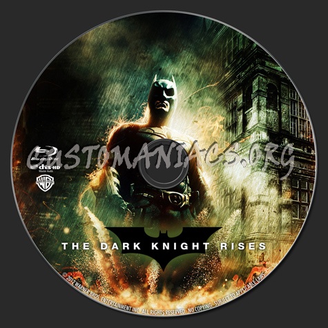 The Dark Knight Rises blu-ray label