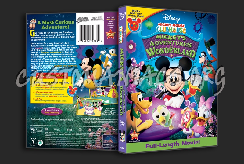 Mickey Mouse Clubhouse Mickey's Adventures in Wonderland dvd cover